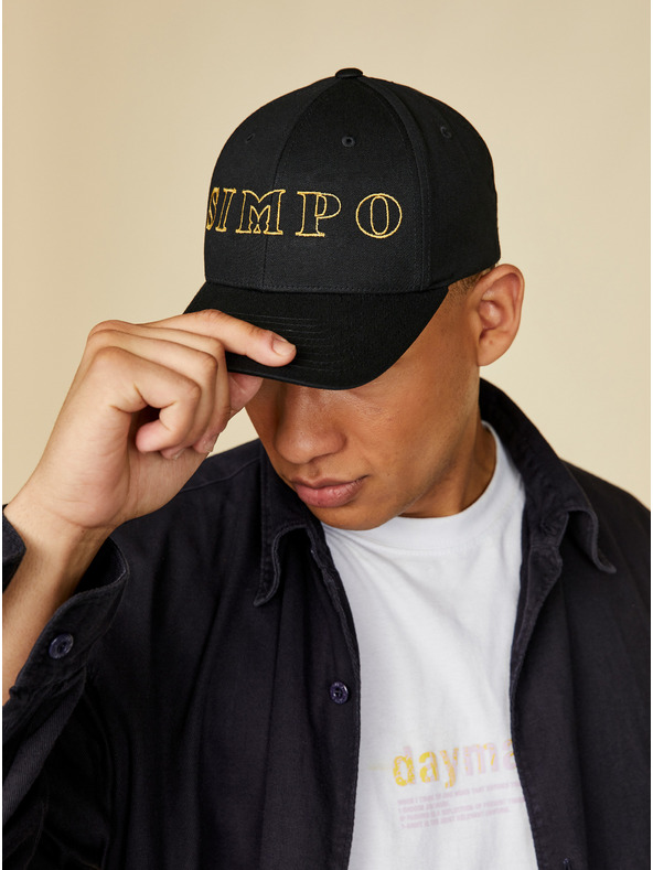 SIMPO Črna unisex kapa Simpo Siluet