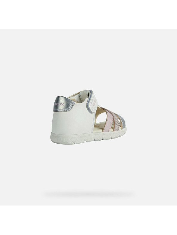 Geox Beli dekliški sandali Geox Alul