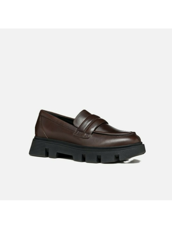 Geox Temno rjavi ženski mokasini Geox Vilde