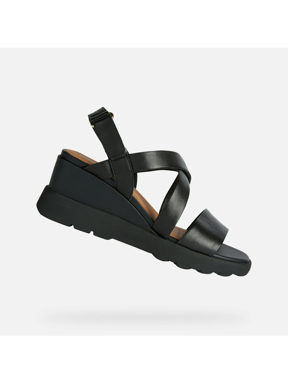 Geox Črne ženske sandale Geox Spherica EC6