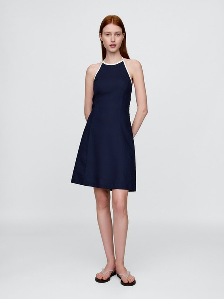 GAP Lanene mini obleke Americana GAP