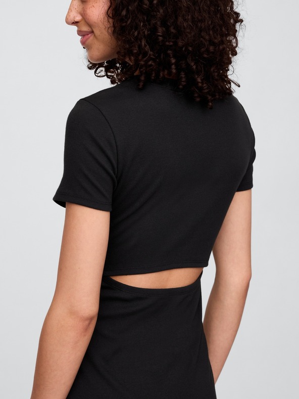 GAP Pletene midi obleke z izrezi GAP