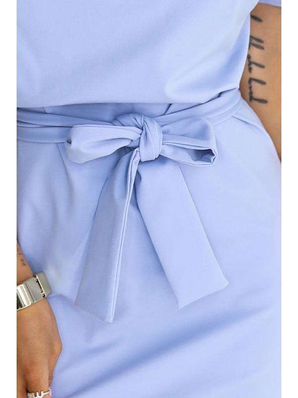 numoco Obleke ROXI z asimetrično krilo in pasom