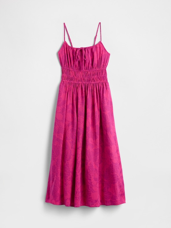 GAP Muslinska maksi obleka z žepi GAP