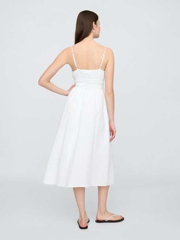 GAP Muslinska maksi obleka z žepi GAP