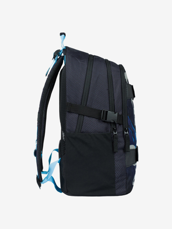 BAAGL  Črni 3 kompleti skate bluelight: nahrbtnik, peresnica, torba Baagl