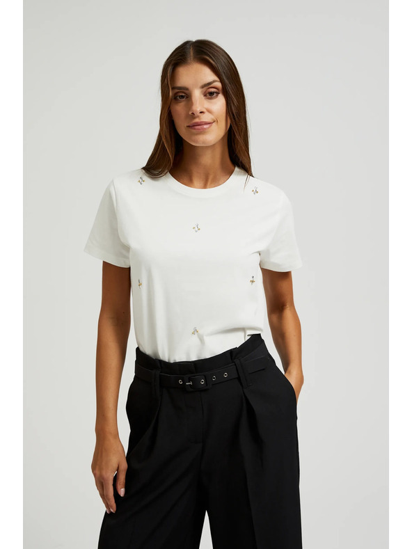 Moodo Belo osnovno majico s kratkimi rokavi