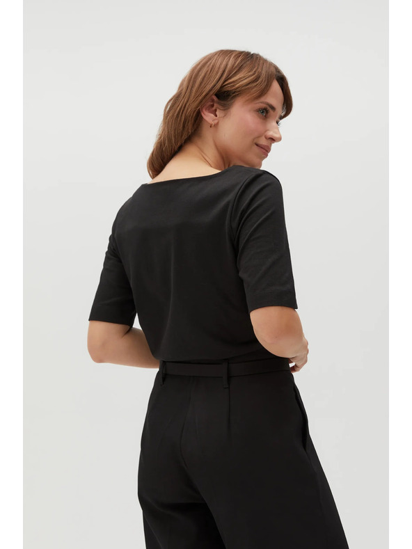 Moodo Črna vzorčasta majica