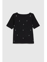 Moodo Črna vzorčasta majica