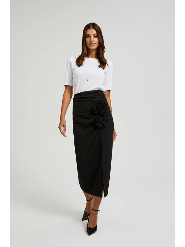 Moodo Belo osnovno majico s 3/4 rokavi