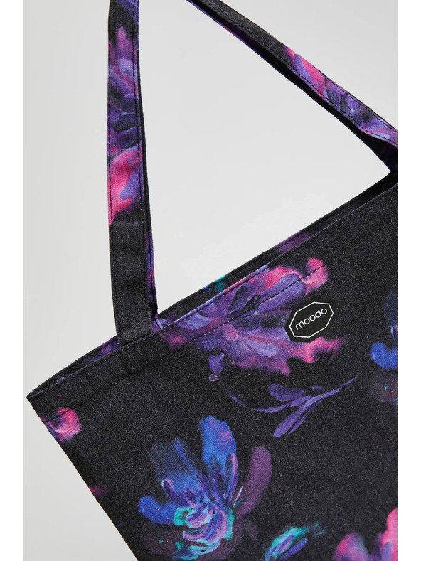 Moodo Temna bombažna vzorčasta torba