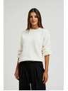 Moodo Bel pulover z balončastimi rokavi