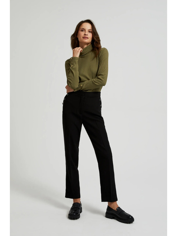 Moodo Svetlo olivno zelen ženski top z dolgimi rokavi