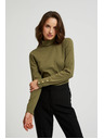 Moodo Svetlo olivno zelen ženski top z dolgimi rokavi