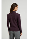 Moodo Temno vijoličast ženski top z dolgimi rokavi