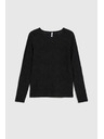 Moodo Črn ženski top z dolgimi rokavi