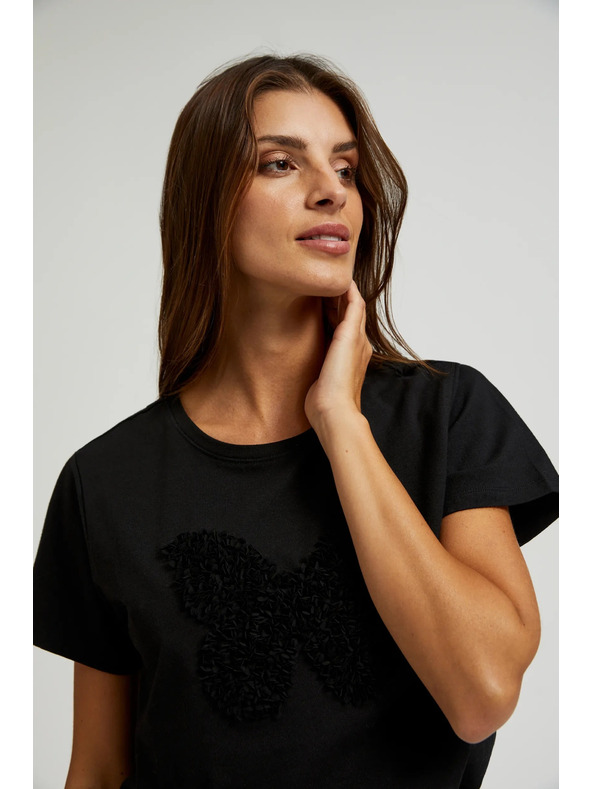 Moodo Črna majica s kratkimi rokavi