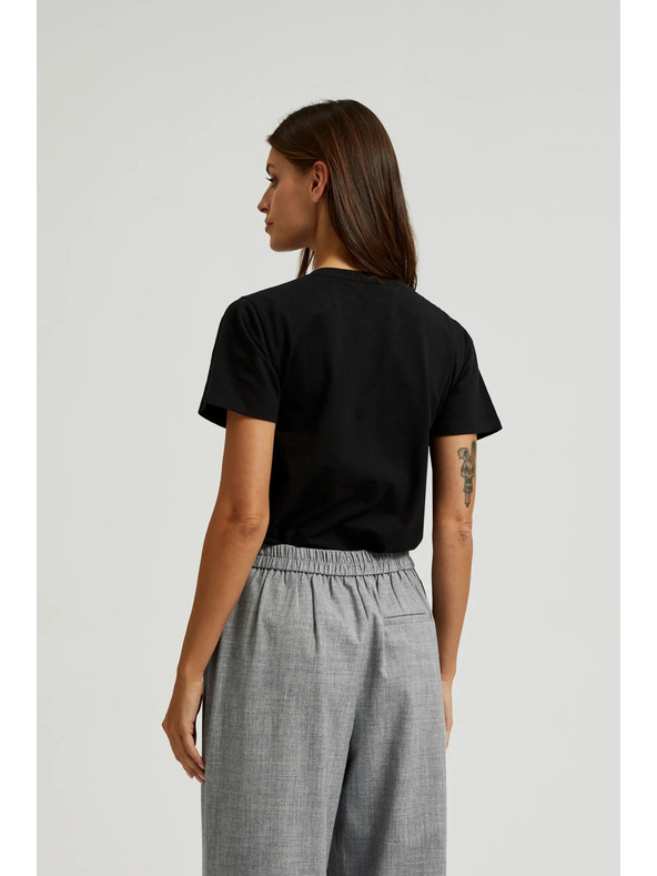 Moodo Črna majica s kratkimi rokavi