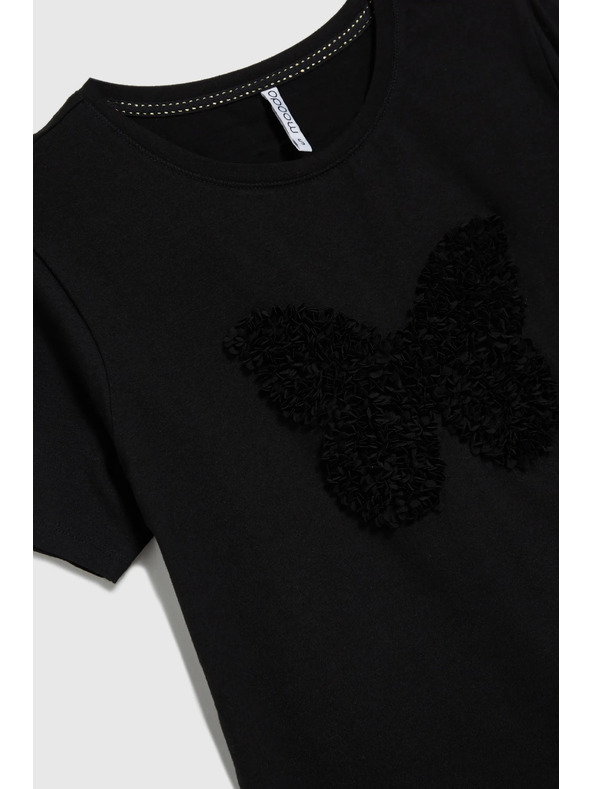 Moodo Črna majica s kratkimi rokavi