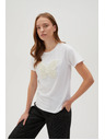 Moodo Bela majica s kratkimi rokavi