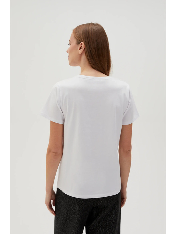Moodo Bela majica s kratkimi rokavi