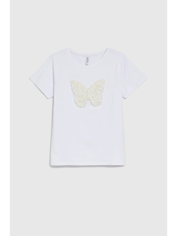 Moodo Bela majica s kratkimi rokavi