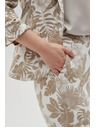 Moodo Bele ženske cvetlične hlače Moodo