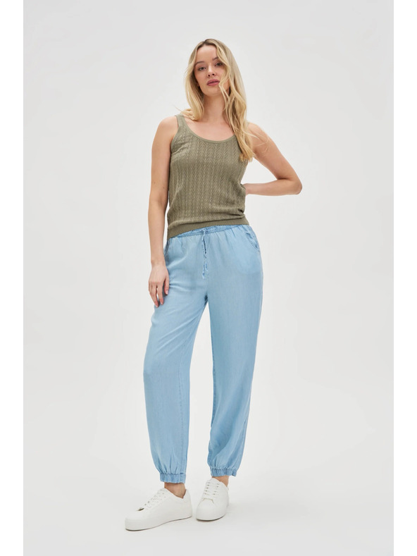Moodo Svetlo modre ženske hlače Moodo