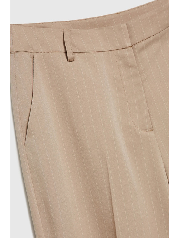 Moodo Bežaste ženske formalne hlače Moodo