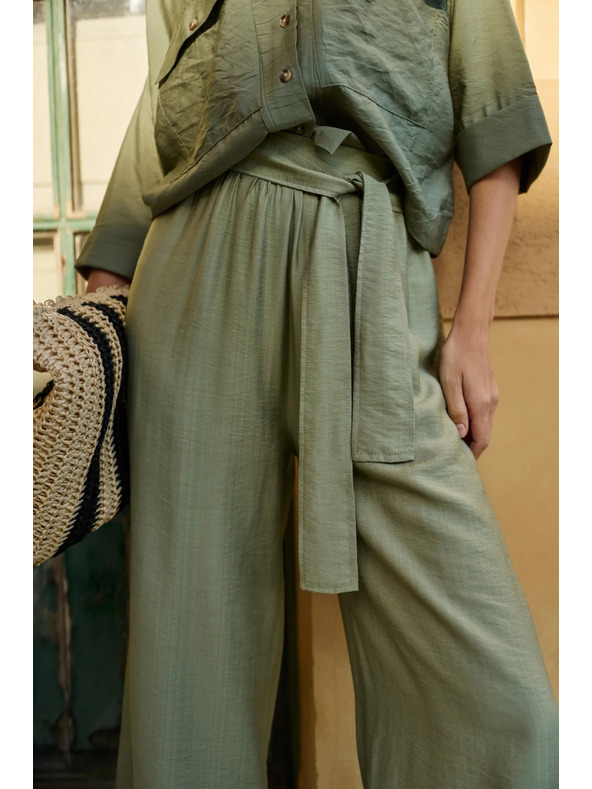 Moodo Olivne ženske hlače Moodo