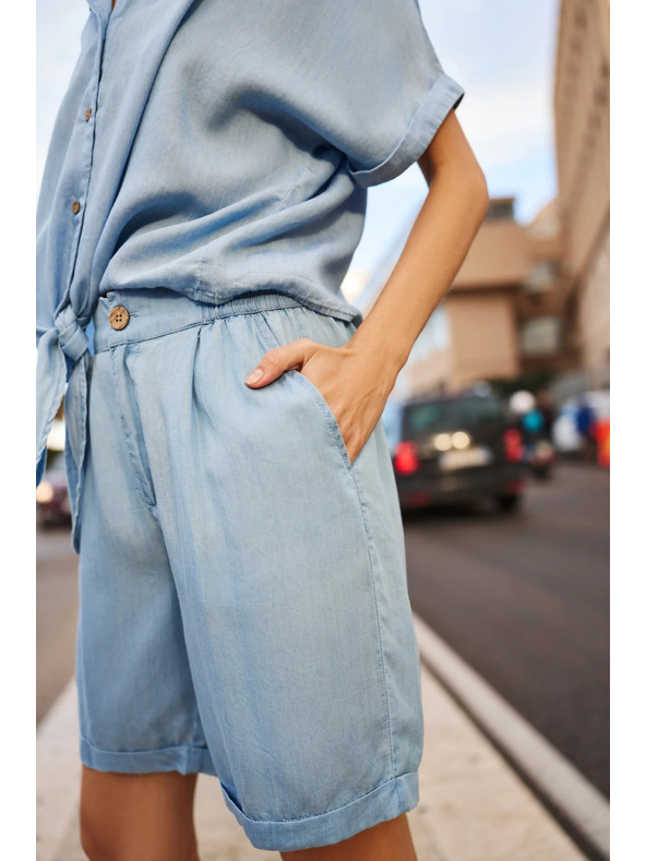 Moodo Modre ženske kratke hlače Moodo