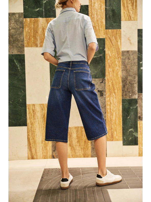 Moodo Modre ženske jeans kratke hlače Moodo