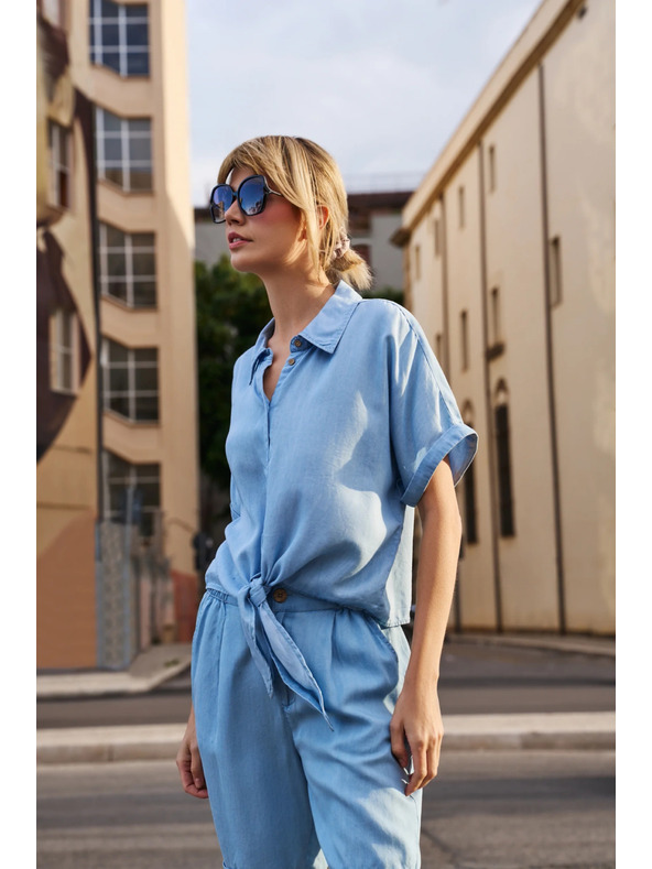 Moodo Modra ženska srajca Moodo