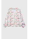 Moodo Bela ženska cvetlična bluza Moodo