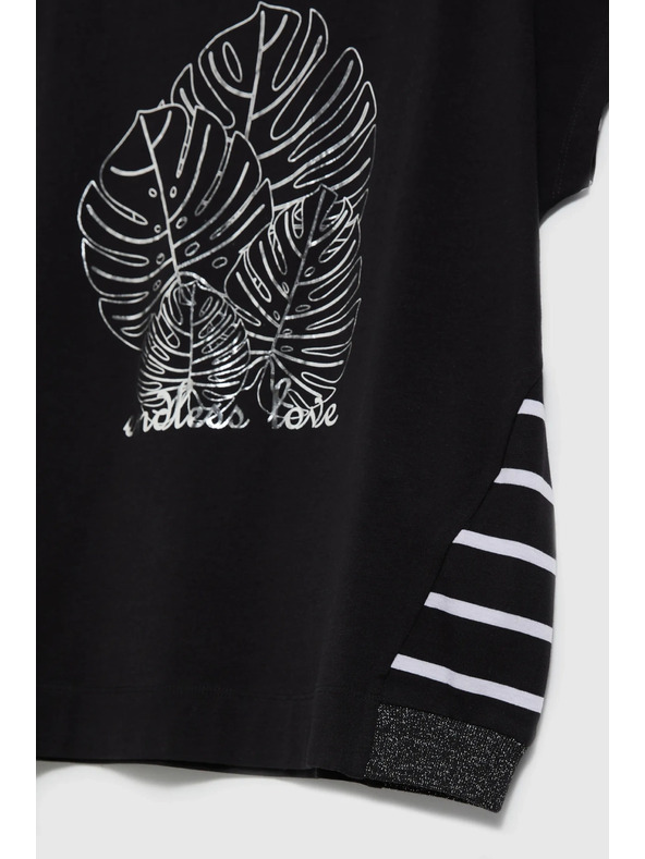 Moodo Črna ženska dolga srajca Moodo