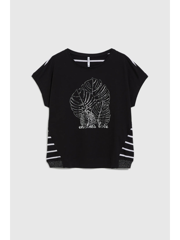 Moodo Črna ženska dolga srajca Moodo