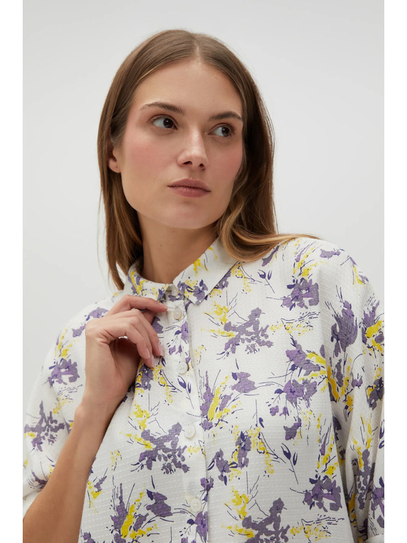 Moodo Svetla cvetlična ženska srajca Moodo