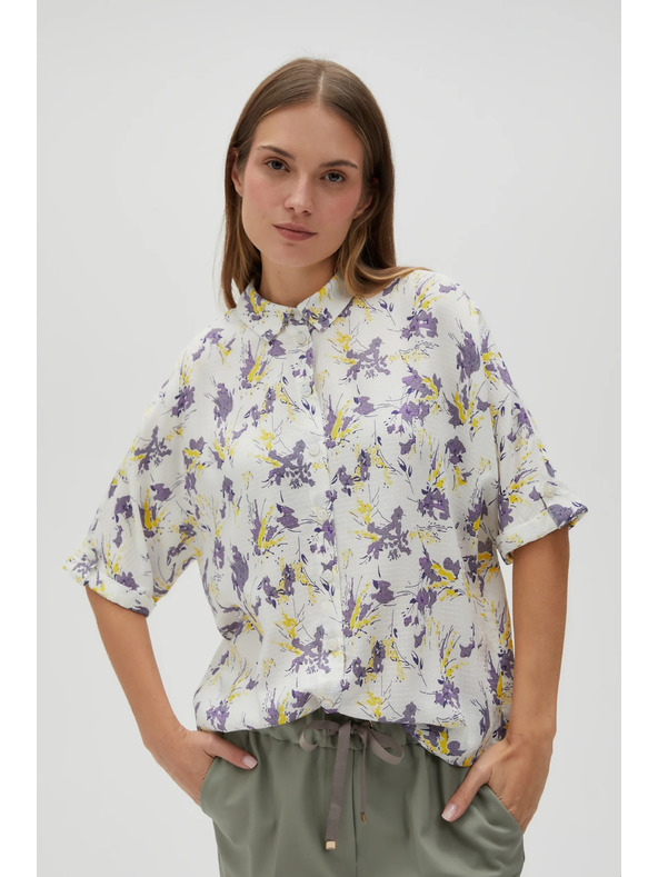 Moodo Svetla cvetlična ženska srajca Moodo