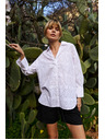 Moodo Bela ženska madeira srajca Moodo