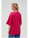 Moodo Fuksijsko roza ženska jopica z razporki Moodo