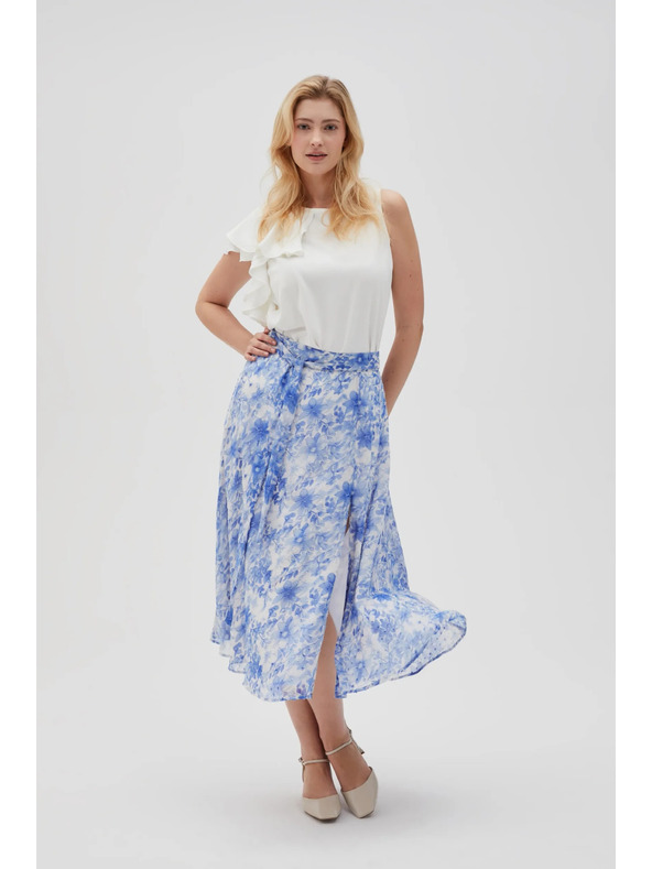 Moodo Modro žensko cvetlično krilo Moodo