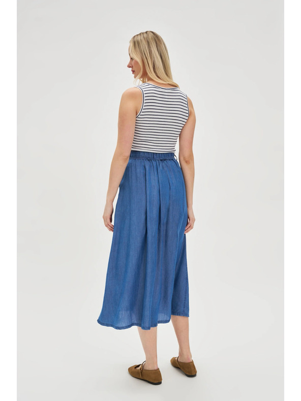 Moodo Modro žensko jeans krilo Moodo
