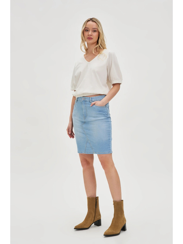 Moodo Modra ženska jeans krilo Moodo