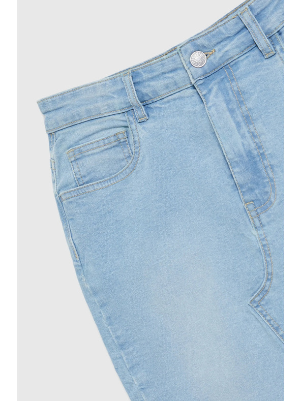 Moodo Modra ženska jeans krilo Moodo