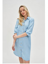 Moodo Modra ženska obleka Moodo