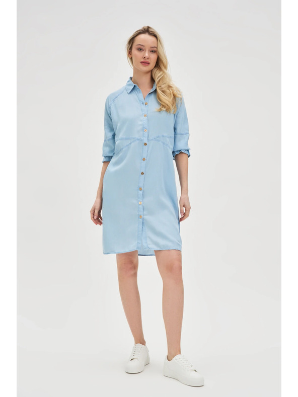 Moodo Modra ženska obleka Moodo