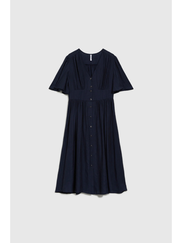 Moodo Temno modra ženska obleka Moodo