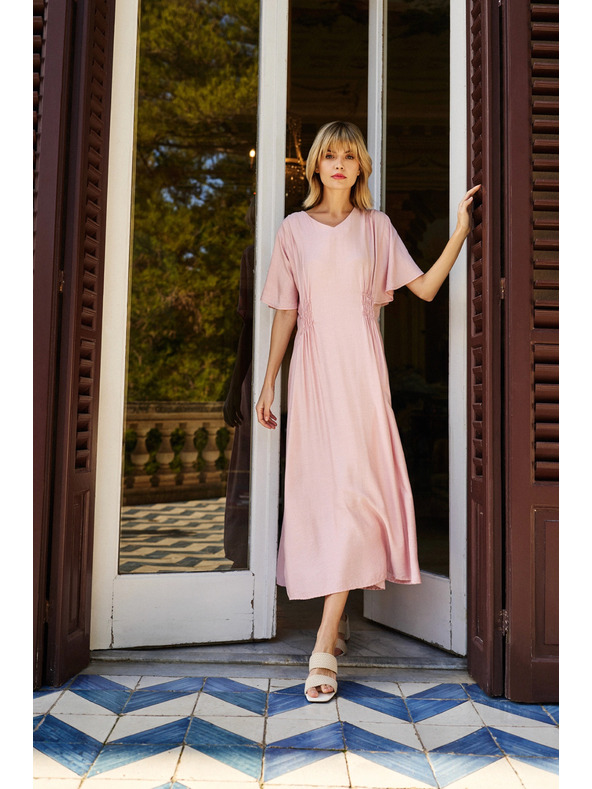 Moodo Roza ženska obleka Moodo