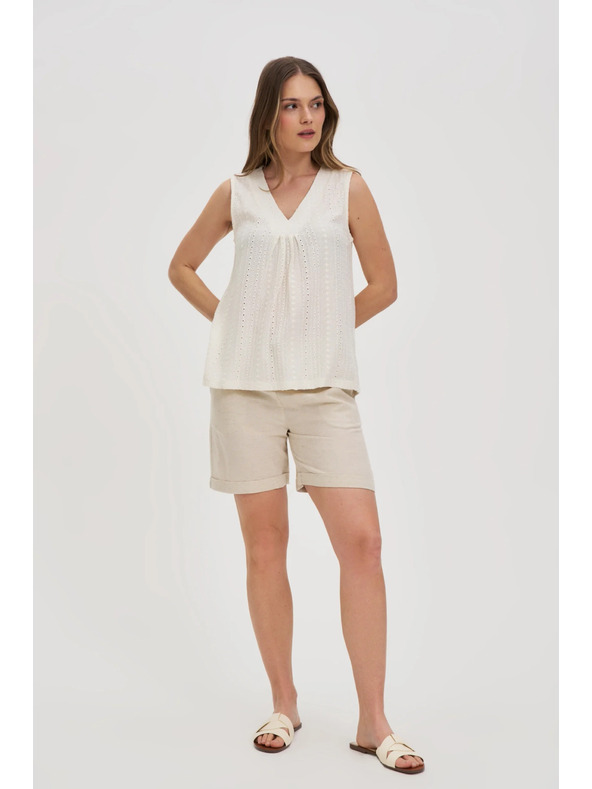 Moodo Kremast ženski top brez rokavov