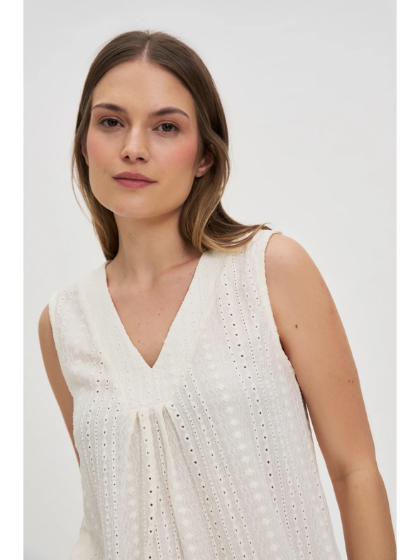 Moodo Kremast ženski top brez rokavov